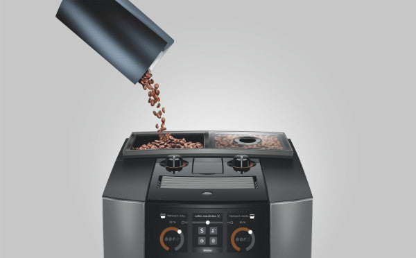 JURA Kaffeevollautomat J10 (EA) 46 Spezialitäten Cold Brew Wassertank 1,9 L Diamond Onyx