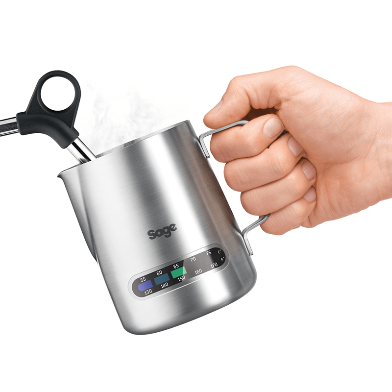 SAGE Espressomaschine Barista Express Impress integriertes Kegelmahlwerk manuelle Dampfdüse