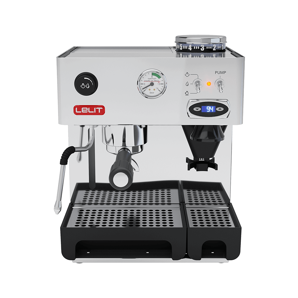 Lelit Espressomaschine Anita PL042TEMD 57-mm Siebträger PID-Steuerung integriertes Kegelmahlwerk Messingkessel manuelle Dampfdüse