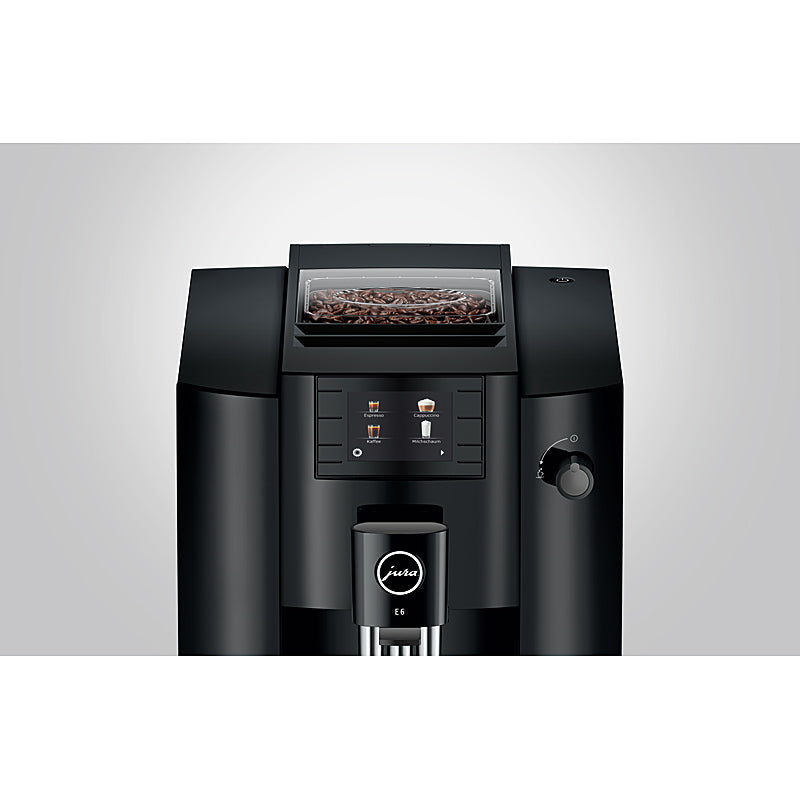 JURA Kaffeevollautomat E6 (EC) 11 Spezialitäten One-Touch 15 bar Wassertank 1,9 L Full Black