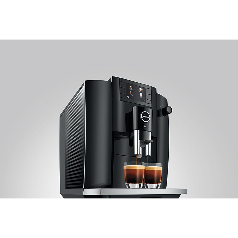 JURA Kaffeevollautomat E6 (EC) 11 Spezialitäten One-Touch 15 bar Wassertank 1,9 L Full Black