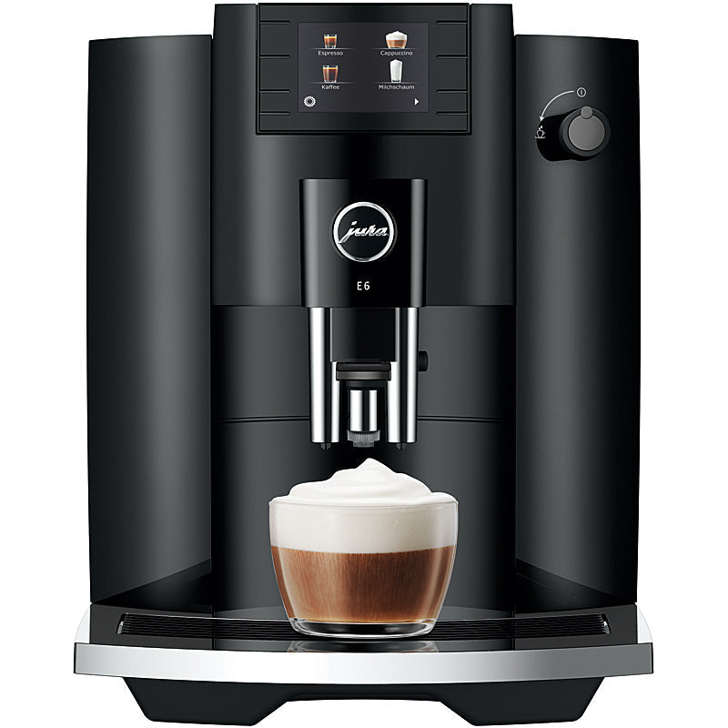JURA Kaffeevollautomat E6 (EC) 11 Spezialitäten One-Touch 15 bar Wassertank 1,9 L Full Black