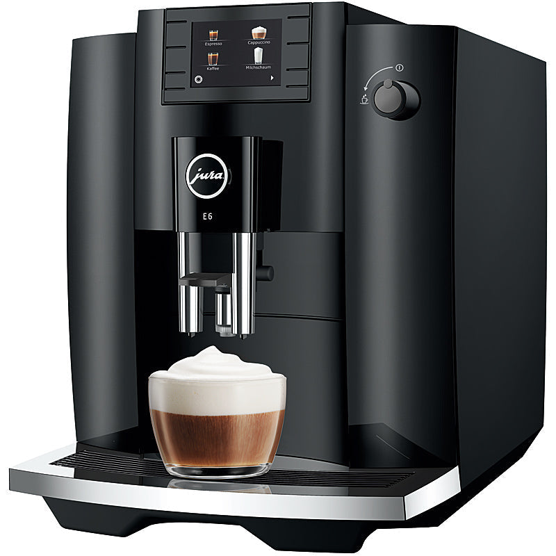 JURA Kaffeevollautomat E6 (EC) 11 Spezialitäten One-Touch 15 bar Wassertank 1,9 L Full Black