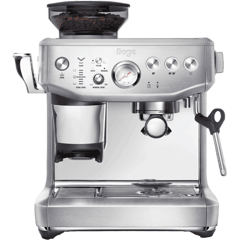 SAGE Espressomaschine Barista Express Impress integriertes Kegelmahlwerk manuelle Dampfdüse