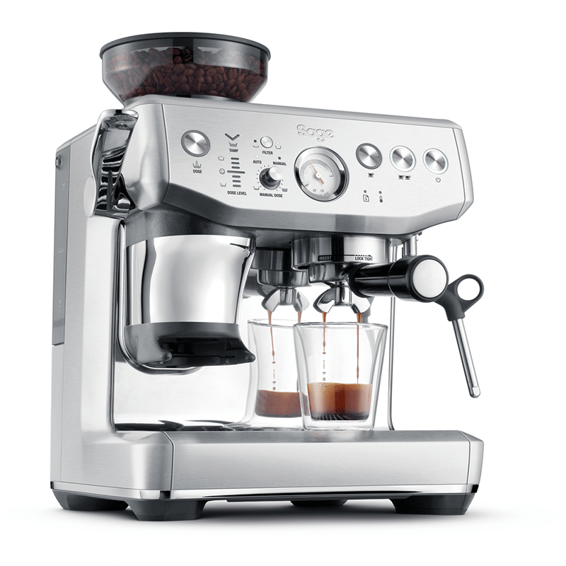 SAGE Espressomaschine Barista Express Impress integriertes Kegelmahlwerk manuelle Dampfdüse