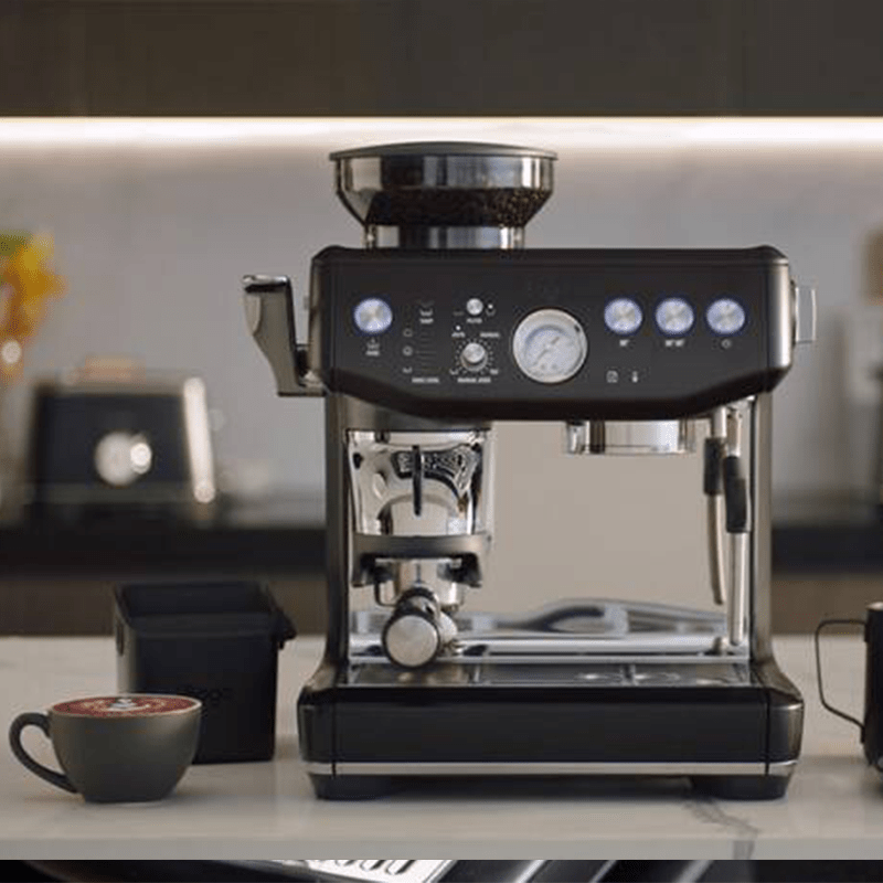 SAGE Espressomaschine Barista Express Impress integriertes Kegelmahlwerk manuelle Dampfdüse