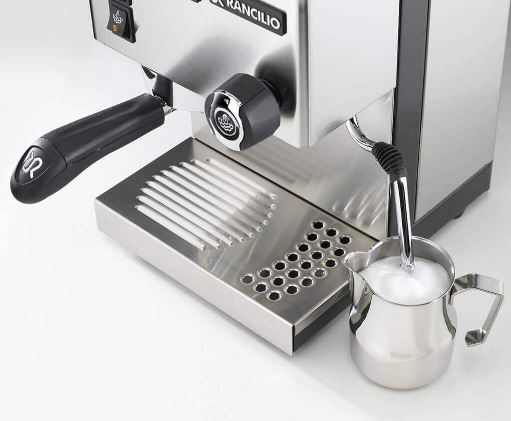 Rancilio Espressomaschine Silvia E manuelle Dampfdüse Silber