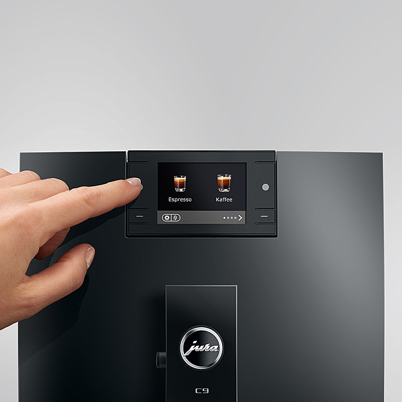 JURA Kaffeevollautomat C9 17 Spezialitäten One-Touch 15 bar Wassertank 1,6 L Piano Black (EA)